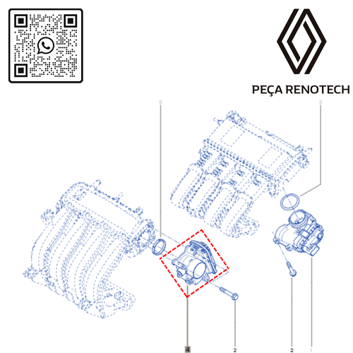 RN 06182R-X 161206182R CORPO DE BORBOLETA MOT 1.0 16V D4D LOG IISAN II 14... 4